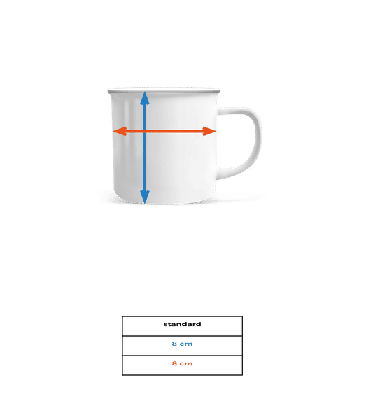 Mr Fix It - Enamel-cup - Size chart