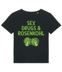 Sex Drugs & Rosenkohl - Frauen Bio T-Shirt Stanley Stella 2.0 - Schwarz - Vorne