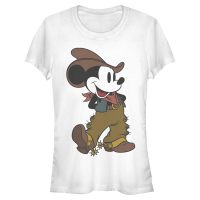 Disney - Mickey Mouse - Mickey Mouse Cowboy Mickey - Dámske Tričko - Biela - Predné
