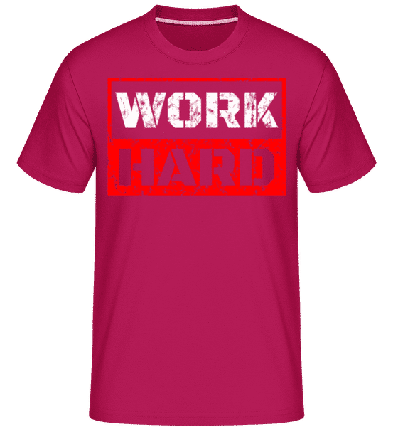 Preview: Work Hard -  Shirtinator Men's T-Shirt - Magenta - Front