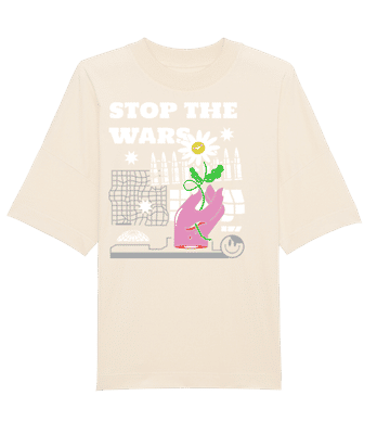 Stop War - T-shirt Bio unisexe Stanley Stella extra large - Crème - Devant