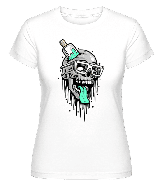 Aperçu: Coloured Skull -  T-shirt Shirtinator femme - Blanc - Devant