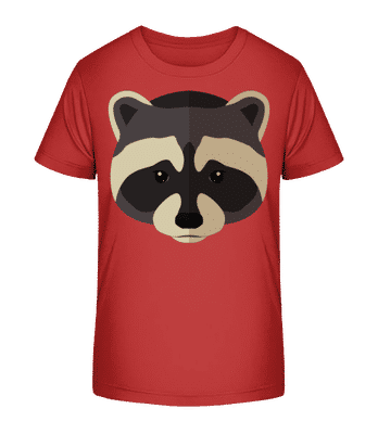 Racoon Comic Shadow - Kid's Organic T-Shirt Stanley Stella 2.0 - Red - Front