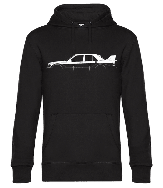 Aperçu: 'Mercedes Benz 190 E2.5' Silhouette - Sweat à capuche premium Unisexe - Noir - Devant