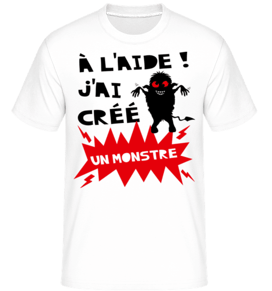 Aperçu: J'ai Créé Un Monstre -  T-Shirt Shirtinator homme - Blanc - Devant