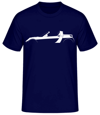 'Smart Roadster' Silhouette - Pánske basic tričko - Namornícka modrá - Predné