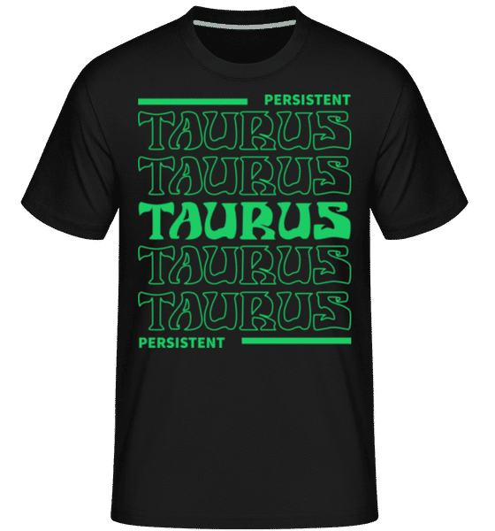 Aperçu: Zodiac Taurus - T-Shirt Shirtinator homme - Noir - Devant