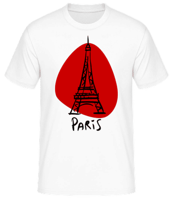 Paris Sign - Pánské basic tričko - Bílá - Napřed