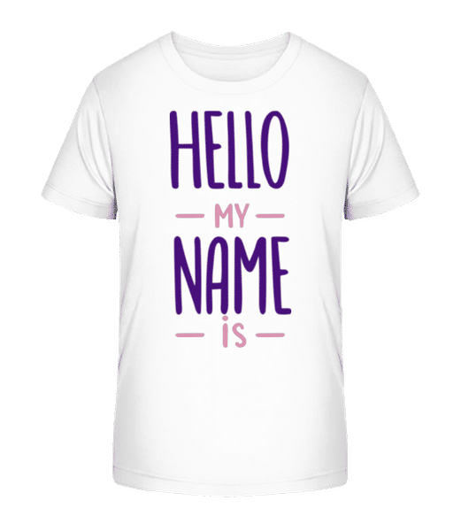 Aperçu: Hello My Name Is - T-shirt bio Enfant Stanley Stella 2.0 - Blanc - Devant