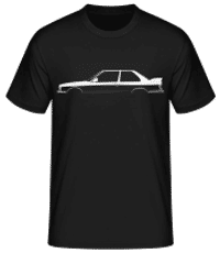 'BMW M3 E30' Silhouette - Männer Basic T-Shirt - Schwarz - Vorne