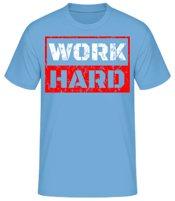 Work Hard - Men's Basic T-Shirt - Light blue - Front