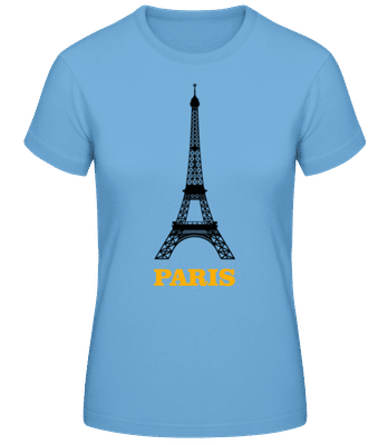 Paris Skyline 2 - Camiseta para mujer B&C - Azul claro - delante