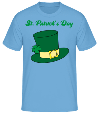 St. Patrick's Day Hat - Camiseta básica para hombre - Azul claro - delante