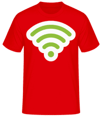Wlan Icon Green · Männer Basic T-Shirt
