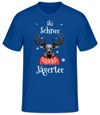 Après Ski Schnee Jägertee - Männer Basic T-Shirt - Royalblau - Vorne