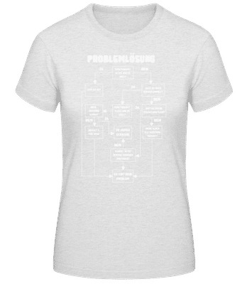 Problemlösung Weiß - Frauen T-Shirt B&C - Grau meliert - Vorne