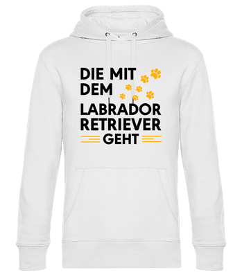 Frauchen Vom Labrador Retriever - Unisex Premium Hoodie - Weiß - Vorne