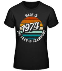 1974 The Year Of Champions - Frauen Basic T-Shirt - Schwarz - Vorne