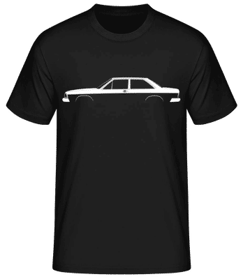 'Audi 100 Coupe C2' Silhouette - Männer Basic T-Shirt - Schwarz - Vorne