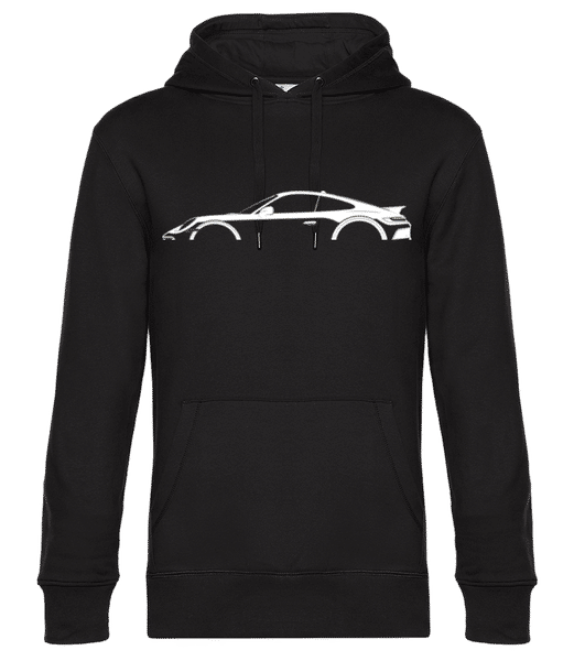 'Porsche 911 Dakar 992' Silhouette - Sweat à capuche premium Unisexe - Noir - Devant