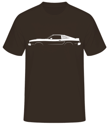 'Ford Mustang II Cobra 1977' Silhouette - T-shirt standard Homme - Marron - Devant