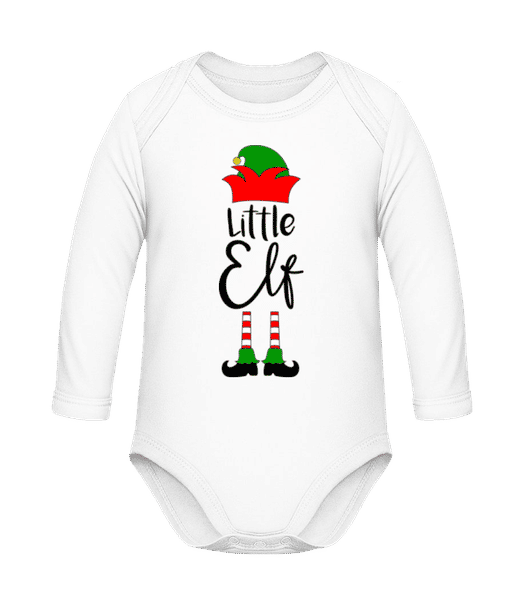 Aperçu: Little Elf - Body coton bio manches longues Bébé - Blanc - Devant