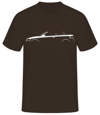 'Audi A3 Cabriolet (8P)' Silhouette - Männer Basic T-Shirt - Braun - Vorne