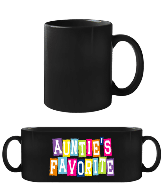 Aperçu: Auntie Favorite - Tasse Noire - Noir - Devant