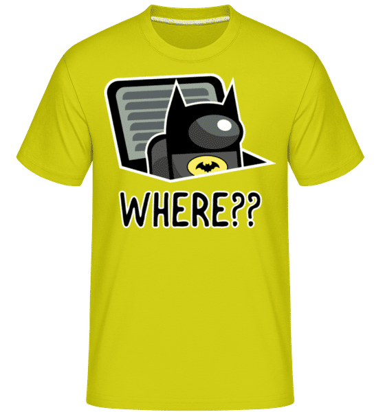 Preview: Batman Style Among Us Imposter -  Shirtinator Men's T-Shirt - Lime - Front