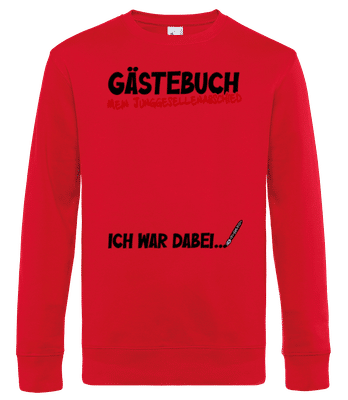 Junggesellenabschied JGA Gästebuch - Männer Standard Pullover - Rot - Vorne