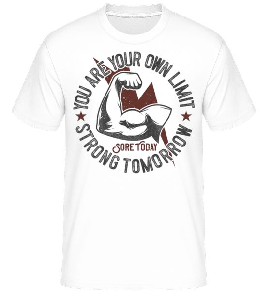 Aperçu: You Are Your Own Limit -  T-Shirt Shirtinator homme - Blanc - Devant