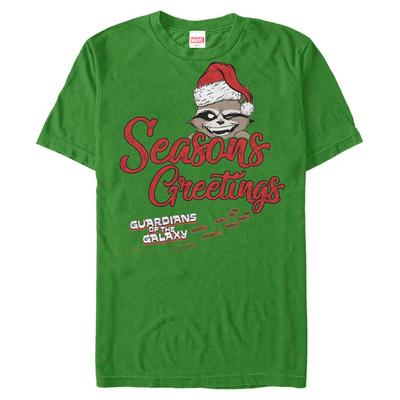 Marvel - Guardianes de la Galaxia - Rocket Hidden - Navidad - Hombres Camiseta - Verde irlandés - delante