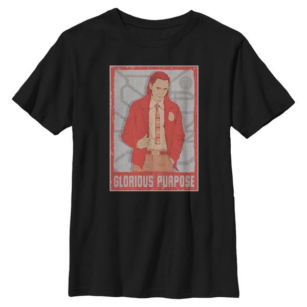 Vorschau: Marvel - Loki - Loki Glorious Purpose - Kinder T-Shirt - Schwarz - Vorne