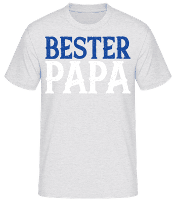 Bester Papa - Männer Basic T-Shirt - Grau meliert - Vorne