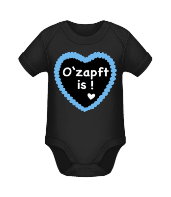 O'zapft Is Brez´l - Baby Bio Strampler - Schwarz - Vorne