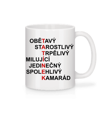 OTEC - Definice - Keramický hrnek - Bílá - Napřed