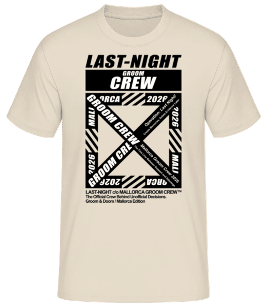 Vorschau: Stag Night Groom Crew Mallorca - Männer T-Shirt B&C - Creme - Vorne