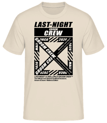 Stag Night Groom Crew Mallorca - Männer T-Shirt B&C - Creme - Vorne