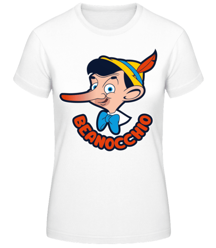 Vista previa: Beanocchio - Camiseta básica de mujer - Blanco - delante