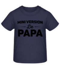 Mini Version De Papa - T-shirt Bébé - Bleu marine - Devant