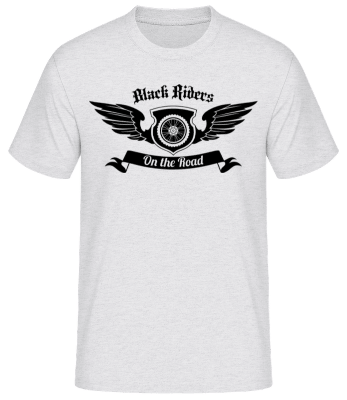 Vorschau: Black Riders Biker - Männer Basic T-Shirt - Grau meliert - Vorne