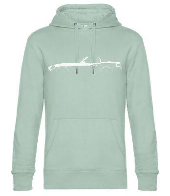 'Fiat 124 Spider (2016)' Silhouette - Men’s Standard Hoodie - Mint Green - Front