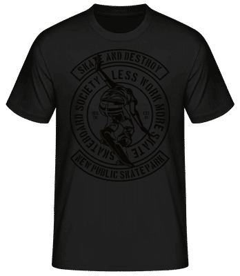 Skate And Destroy - Camiseta básica para hombre - Negro - delante