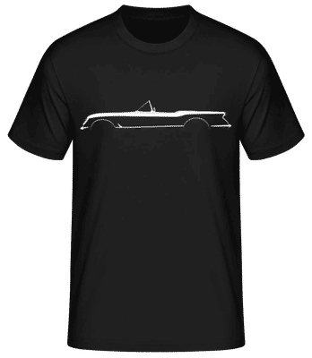 'Chevrolet Corvette C1 1953' Silhouette - Pánske basic tričko - Čierna - Predné