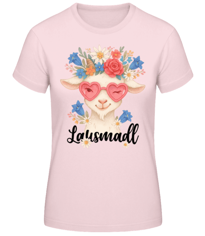 Vorschau: Lausmadl - Frauen Basic T-Shirt - Rosa - Vorne
