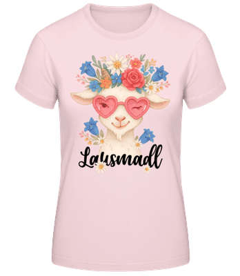 Lausmadl - Frauen Basic T-Shirt - Rosa - Vorne