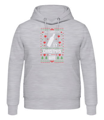 All I Want For Christmas Is Wine - Men's Hoodie - Heather grey - Front