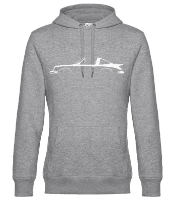 'Porsche 911 Targa Whale.' Silhouette - Pánska štandardná mikina s kapucňou - Melírovo šedá - Predné