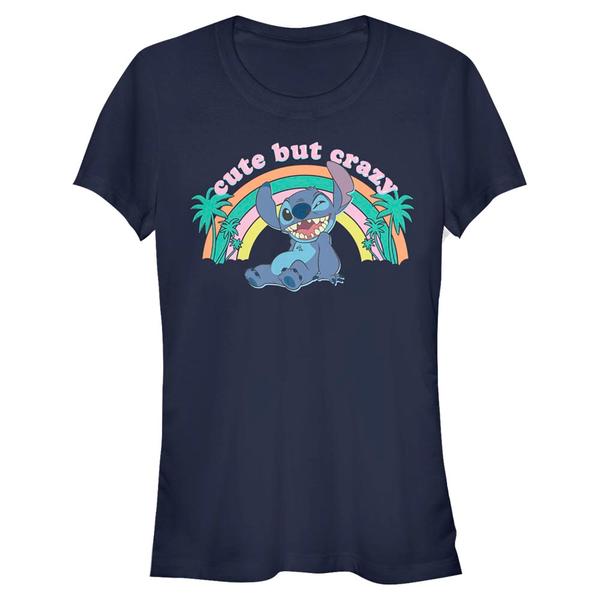 Aperçu: Disney - Lilo & Stitch - Stitch Kawaii - Femme T-shirt - Bleu marine - Devant