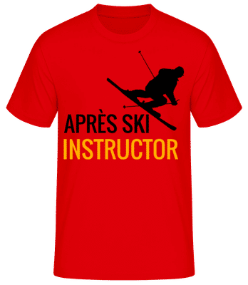 Après Ski Instructor - T-shirt standard Homme - Rouge - Devant